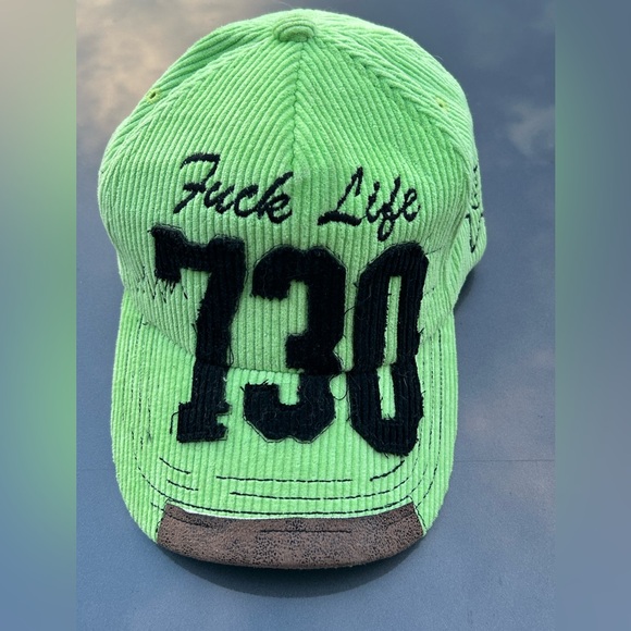 Mint! ***RARE*** F**CK LIFE 730 Green Corduroy Hat - Picture 1 of 10